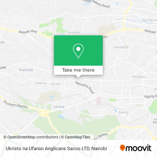 Ukristo na Ufanisi Anglicans Sacco LTD map
