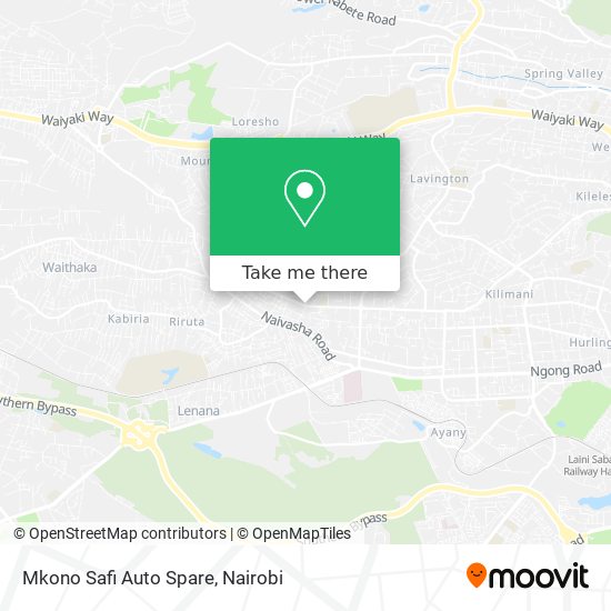 Mkono Safi Auto Spare map