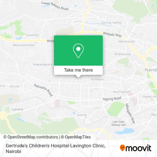 Gertrude's Children's Hospital-Lavington Clinic map