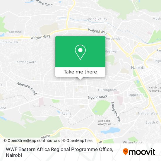 WWF Eastern Africa Regional Programme Office map
