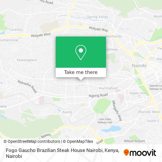 Fogo Gaucho Brazilian Steak House Nairobi, Kenya map