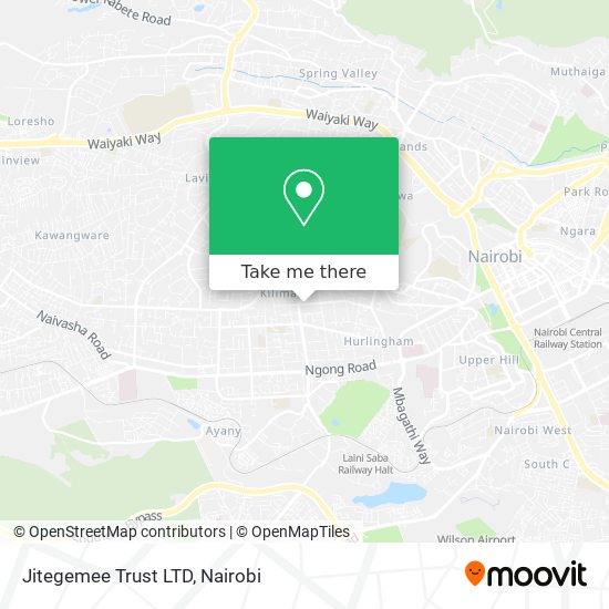 Jitegemee Trust LTD map
