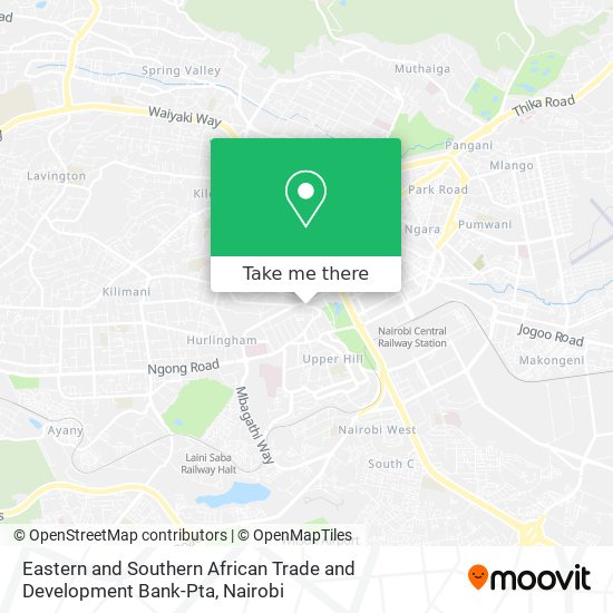 Eastern and Southern African Trade and Development Bank-Pta map