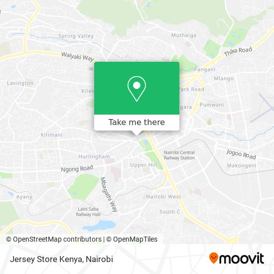 Jersey Store Kenya map