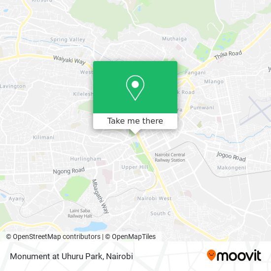 Monument at Uhuru Park map