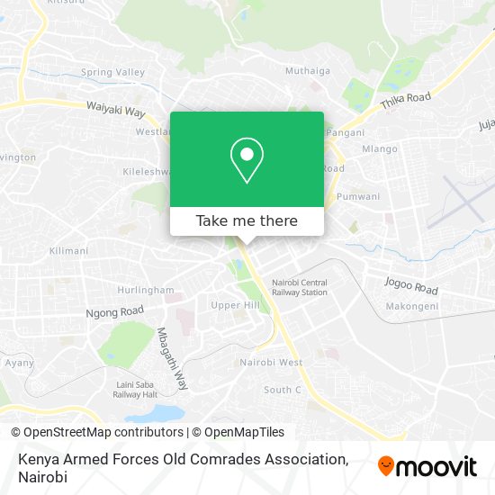 Kenya Armed Forces Old Comrades Association map