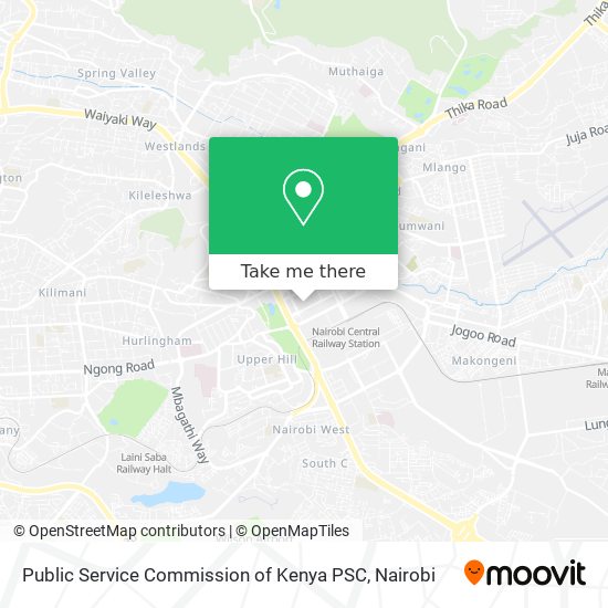 Public Service Commission of Kenya PSC map