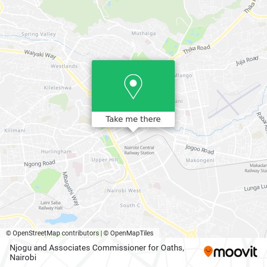 Njogu and Associates Commissioner for Oaths map