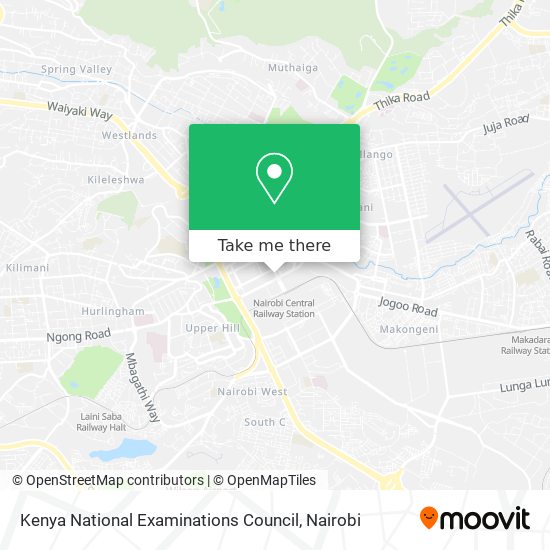 Kenya National Examinations Council map