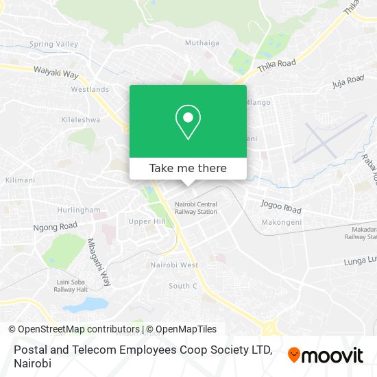 Postal and Telecom Employees Coop Society LTD map
