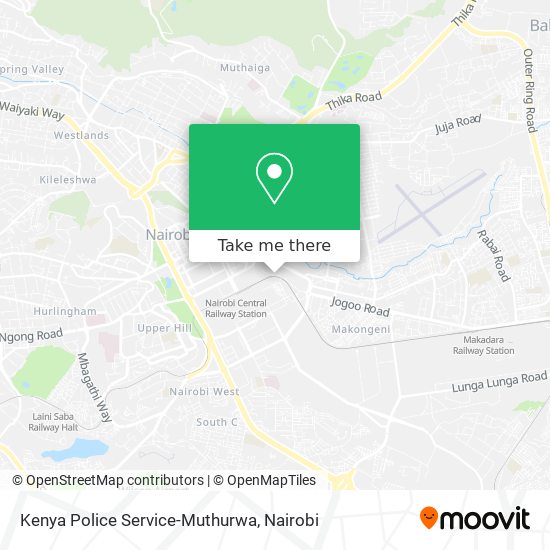 Kenya Police Service-Muthurwa map