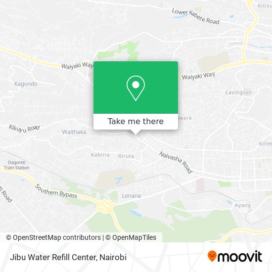 Jibu Water Refill Center map