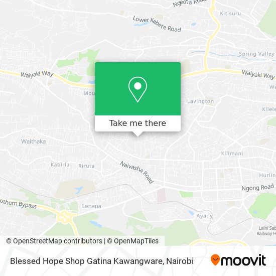 Blessed Hope Shop Gatina Kawangware map