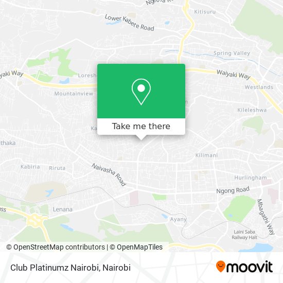 Club Platinumz Nairobi map