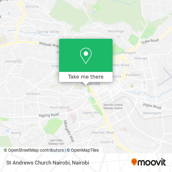 St Andrews Church Nairobi map