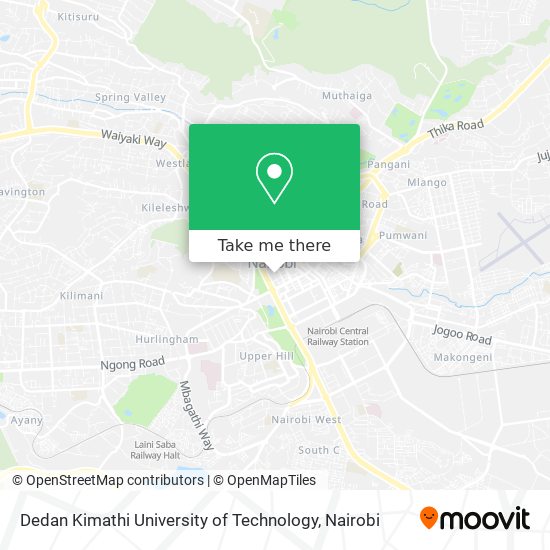 Dedan Kimathi University of Technology map