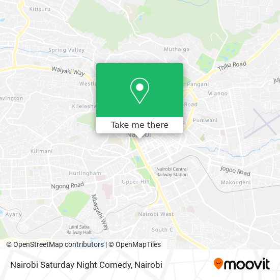 Nairobi Saturday Night Comedy map