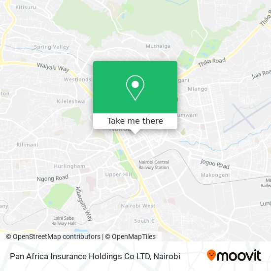 Pan Africa Insurance Holdings Co LTD map