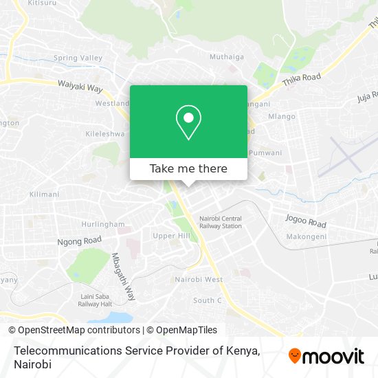 Telecommunications Service Provider of Kenya map