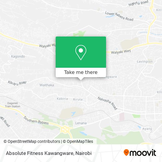 Absolute Fitness Kawangware map
