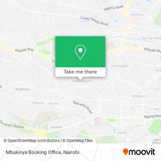 Mbukinya Booking Office map