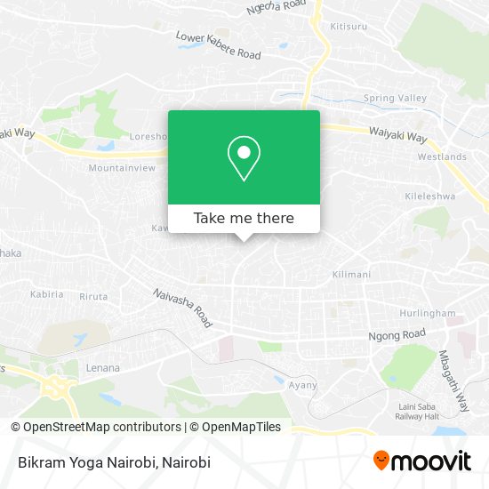 Bikram Yoga Nairobi map