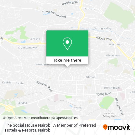 The Social House Nairobi, A Member of Preferred Hotels & Resorts map