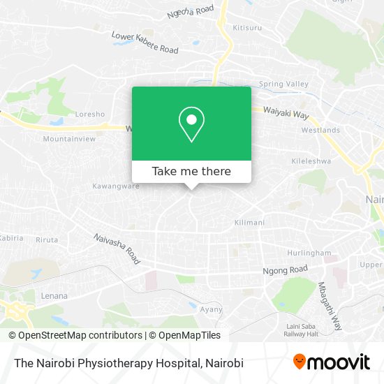 The Nairobi Physiotherapy Hospital map
