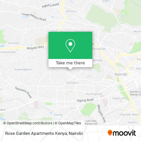 Rose Garden Apartments Kenya map