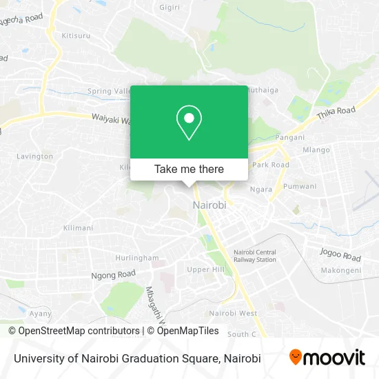 University of Nairobi Graduation Square map