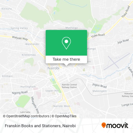 Franskin Books and Stationers map