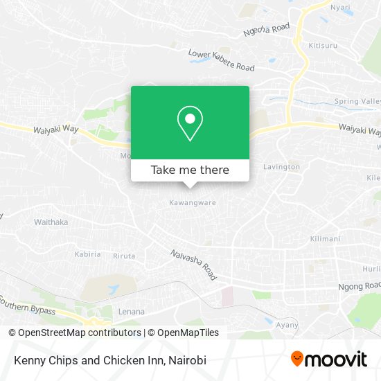 Kenny Chips and Chicken Inn map