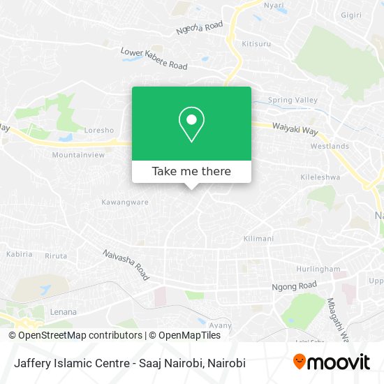 Jaffery Islamic Centre - Saaj Nairobi map