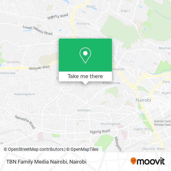 TBN Family Media Nairobi map