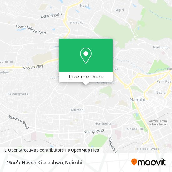 Moe's Haven Kileleshwa map