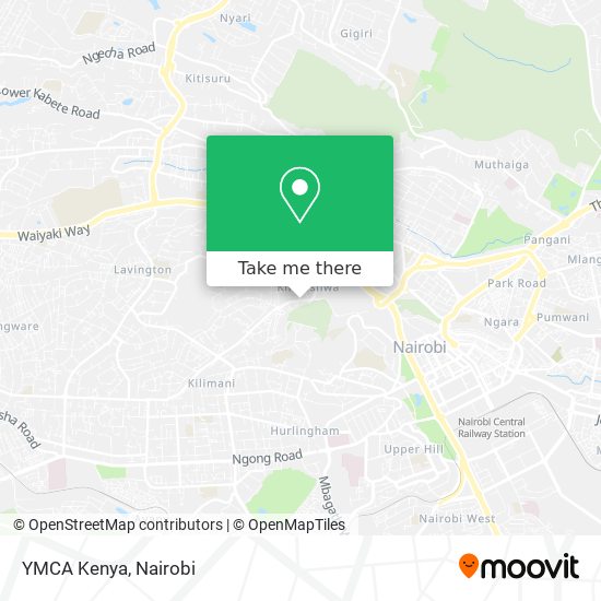 YMCA Kenya map