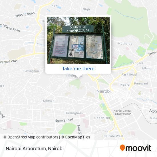 Nairobi Arboretum map