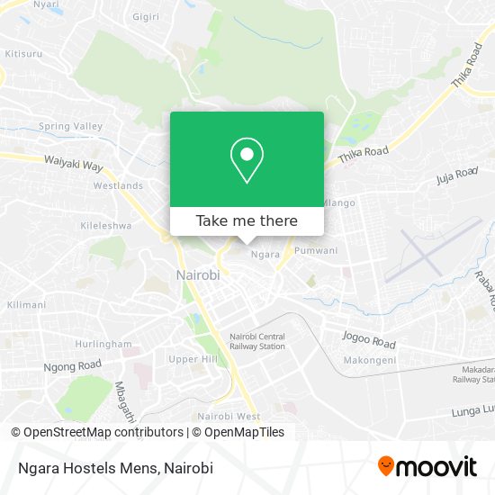 Ngara Hostels Mens map