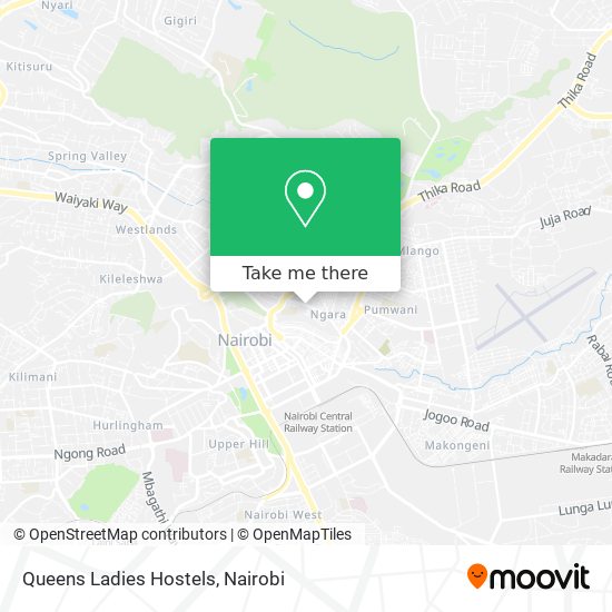 Queens Ladies Hostels map