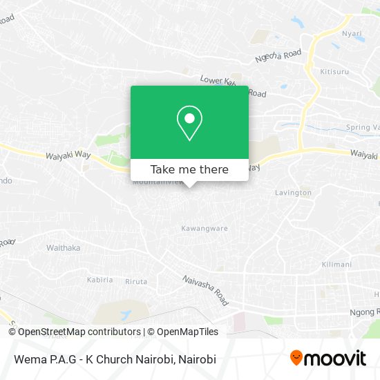 Wema P.A.G - K Church Nairobi map