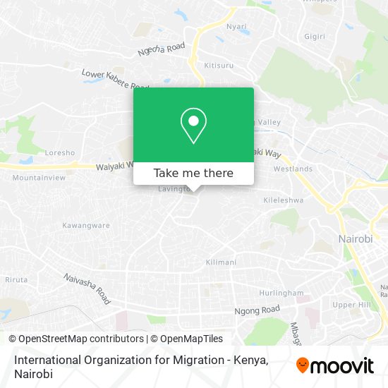 International Organization for Migration - Kenya map