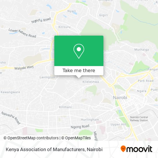 Kenya Association of Manufacturers map
