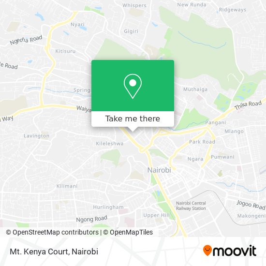 Mt. Kenya Court map