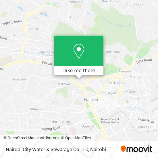 Nairobi City Water & Sewarage Co LTD map