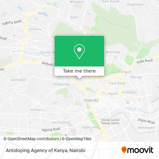 Antidoping Agency of Kenya map