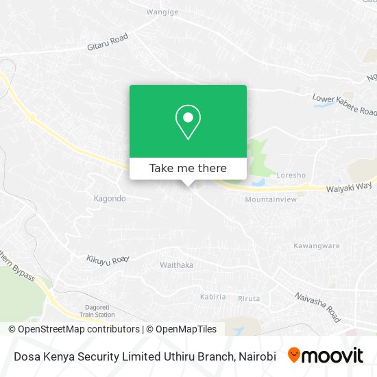Dosa Kenya Security Limited Uthiru Branch map
