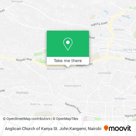 Anglican Church of Kenya St. John Kangemi map