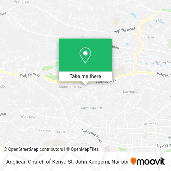 Anglican Church of Kenya St. John Kangemi map
