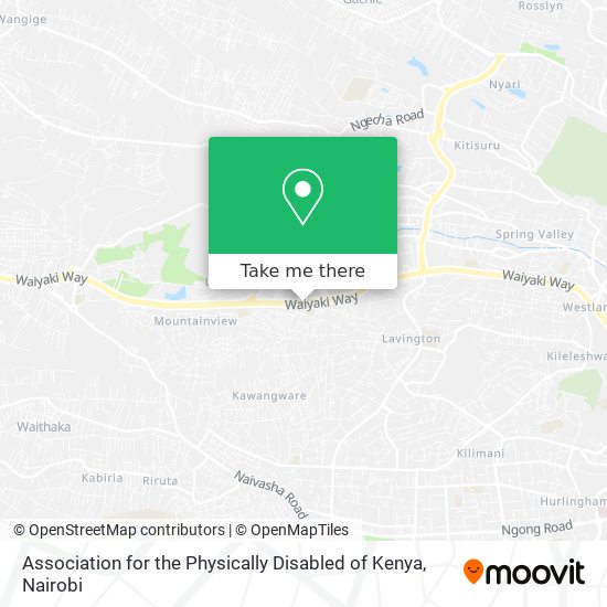Association for the Physically Disabled of Kenya map