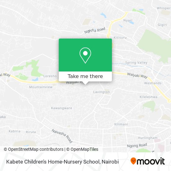 Kabete Children's Home-Nursery School map